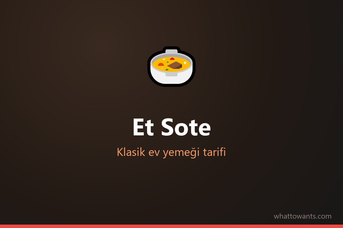 Et Sote tarifi