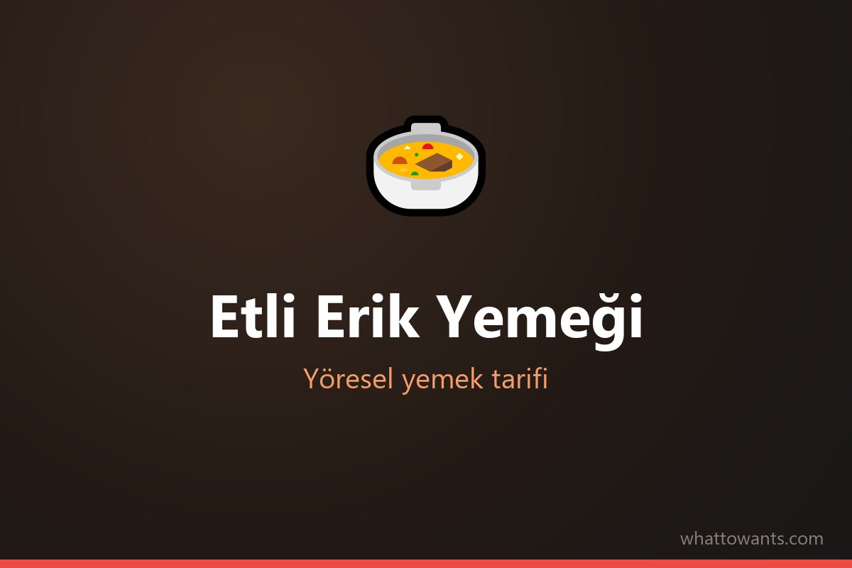 Etli Erik Yemeği - Bursa yöresel yemeği
