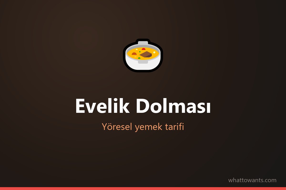 Evelik Dolması tarifi