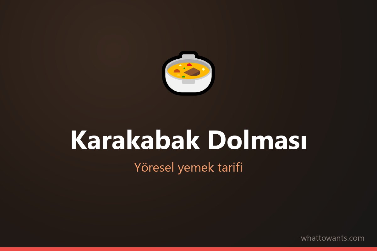 Karakabak Dolması tarifi