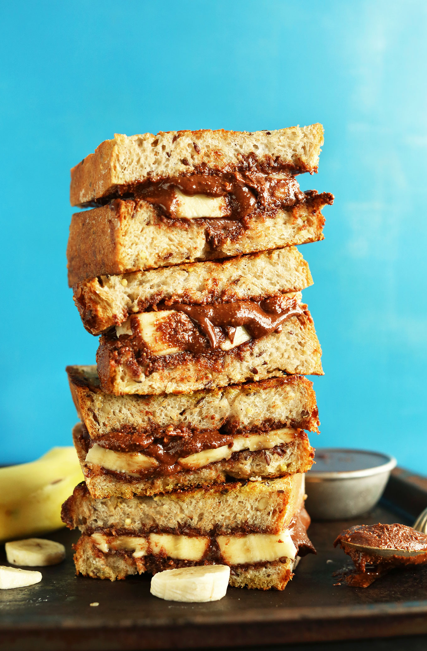 🍫🍌 Kakaolu Fıstık kreması + Muz Sandviç
