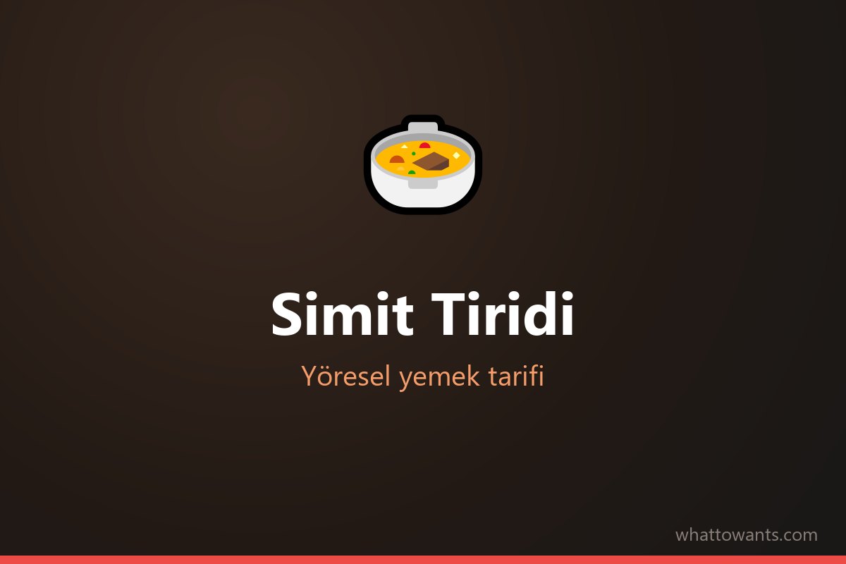 Simit Tiridi tarifi